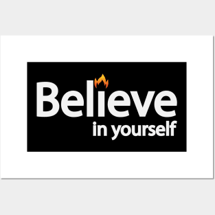 Believe in yourself - creative text design Posters and Art